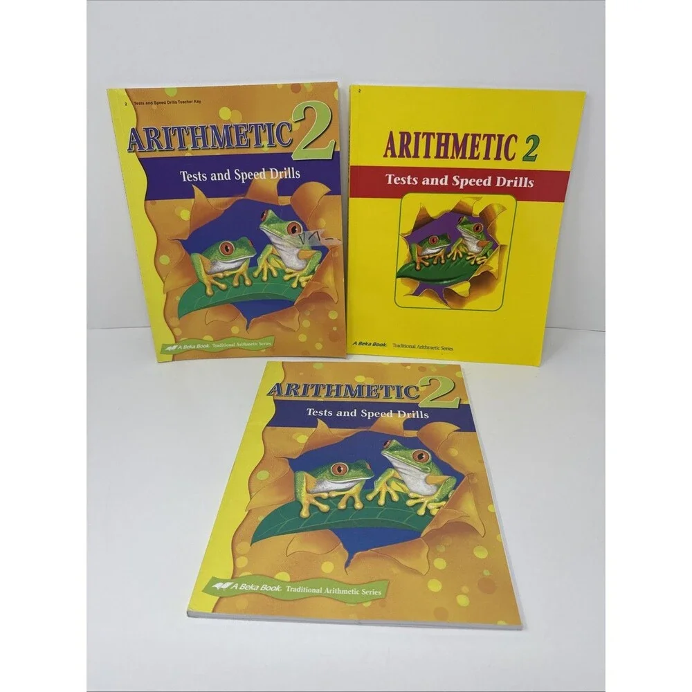 Abeka Arithmetic 2 Test and Speed Drills - 2 Student Copies + Teacher Key CLEAN
